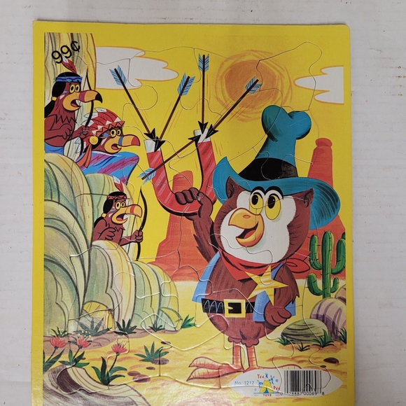 1989 VTG! 3pc Puzzle Rudolph Reindeer, Tee Pee Toys, Golden Jessup Paper Box - Picture 5 of 12